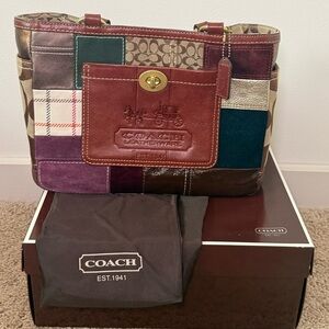 Coach Patchwork Leather Shoulder Bag